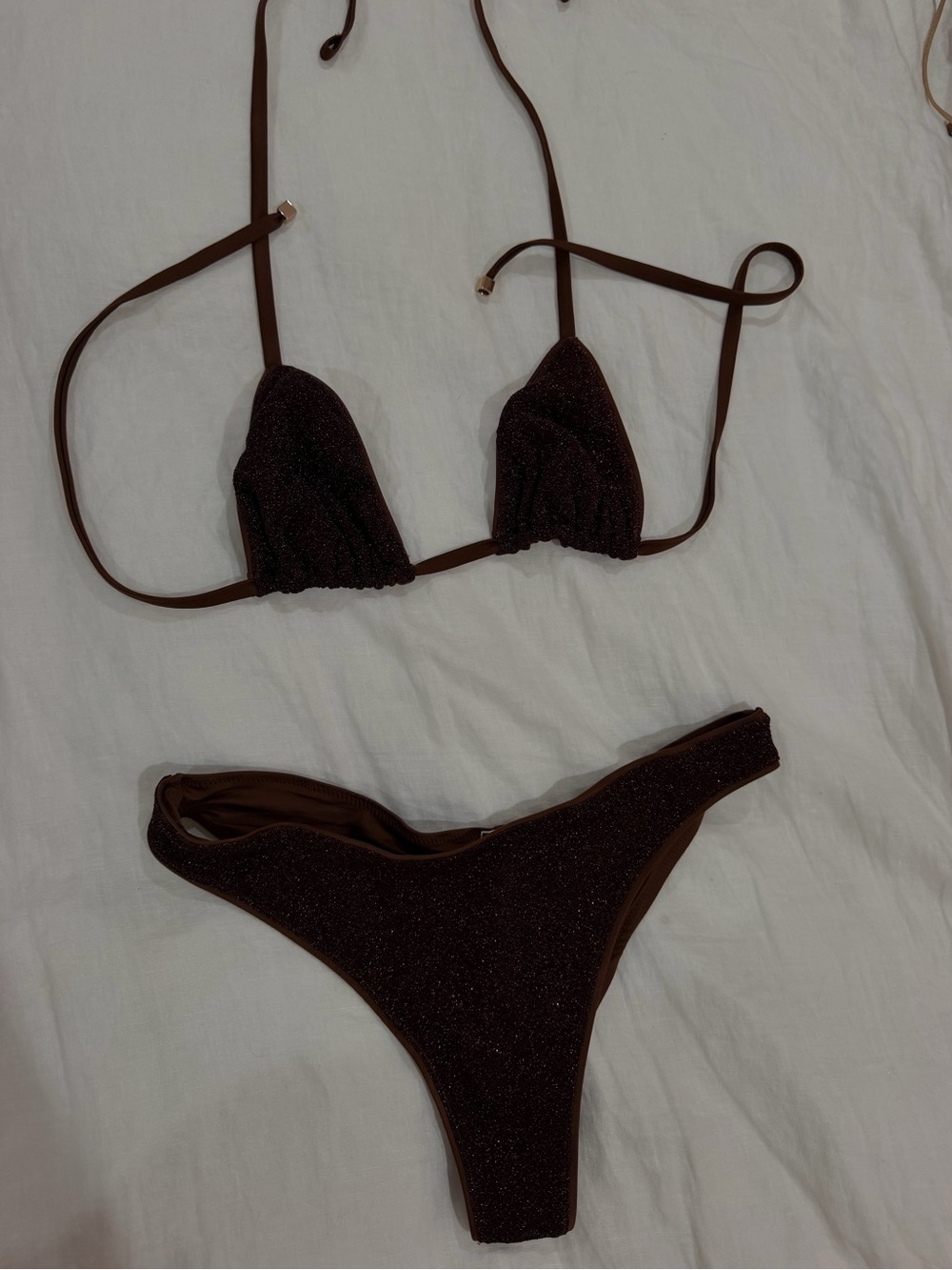 Calzedonia metallic brown bikini